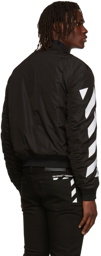 Off-White Black Polyester Bomber Jacket