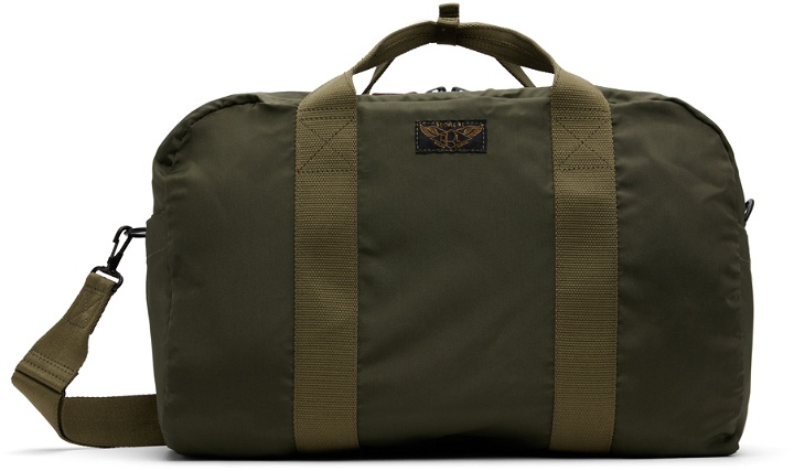 Photo: RRL Green Nylon Canvas Utility Duffle Bag