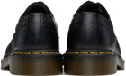 Dr. Martens Black 3989 Yellow Stitch Smooth Leather Brogues