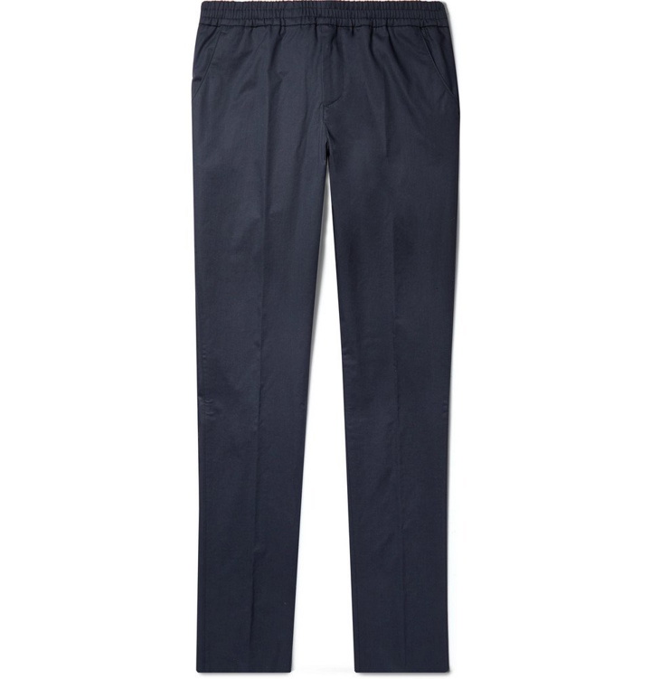 Photo: Loro Piana - Stretch-Cotton Twill Drawstring Trousers - Navy