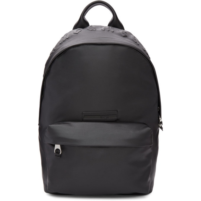 Photo: McQ Alexander McQueen Black Faux-Leather Classic Backpack
