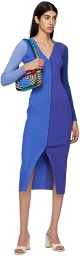 Staud Blue Shoko Midi Dress