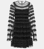 REDValentino Point d'esprit tulle and georgette minidress