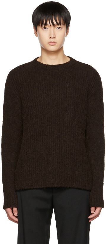 Photo: Giorgio Armani SSENSE Exclusive Brown Rib Sweater