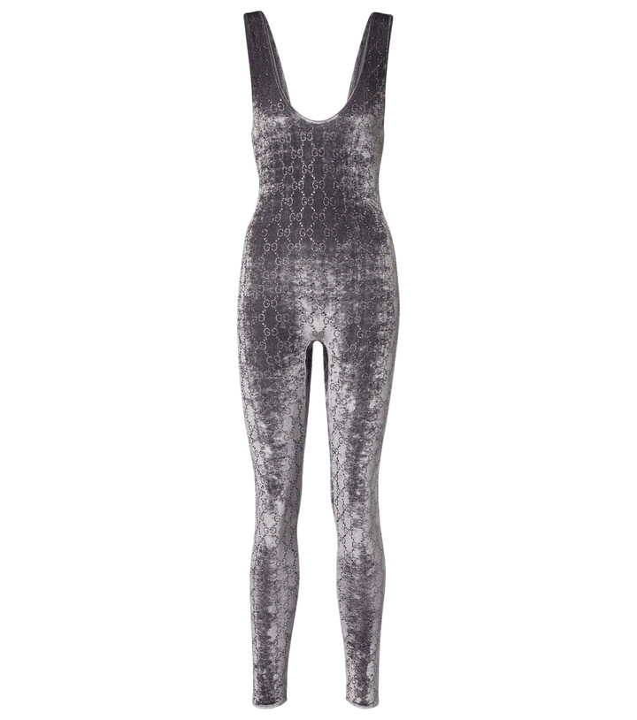 Photo: Gucci GG Crystal velvet jumpsuit