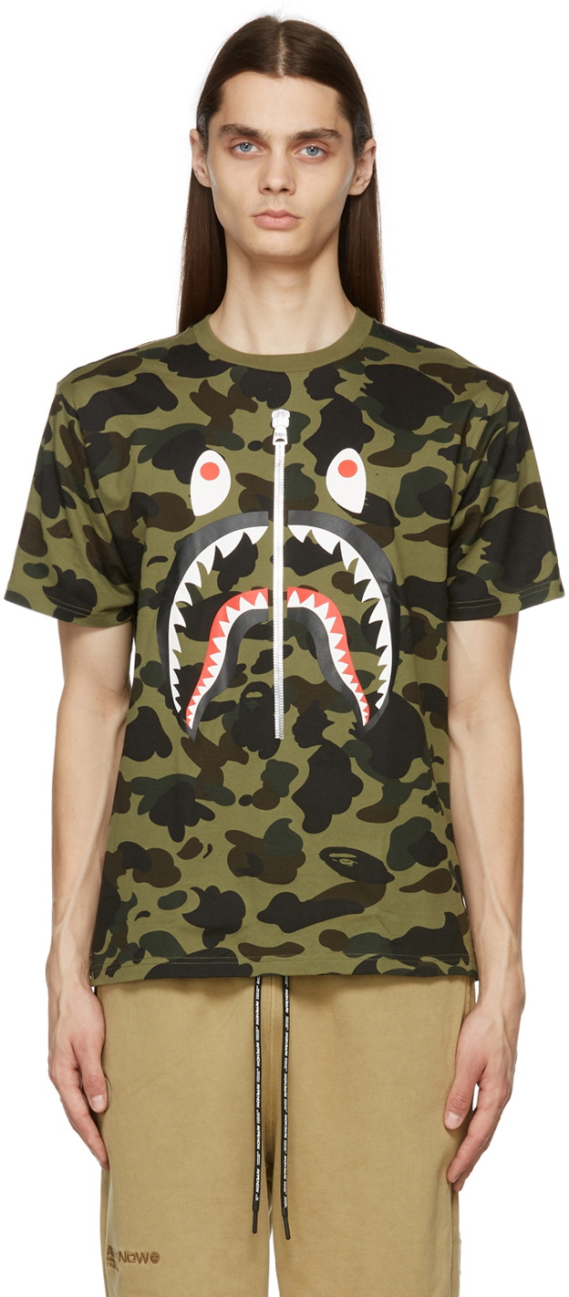 Bape shark cheap camo t shirt