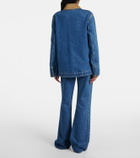 Loro Piana Corduroy-trimmed denim jacket