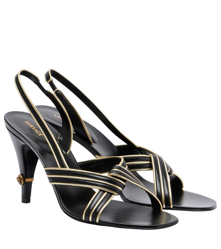 Photo: Versace Gianni leather slingback sandals