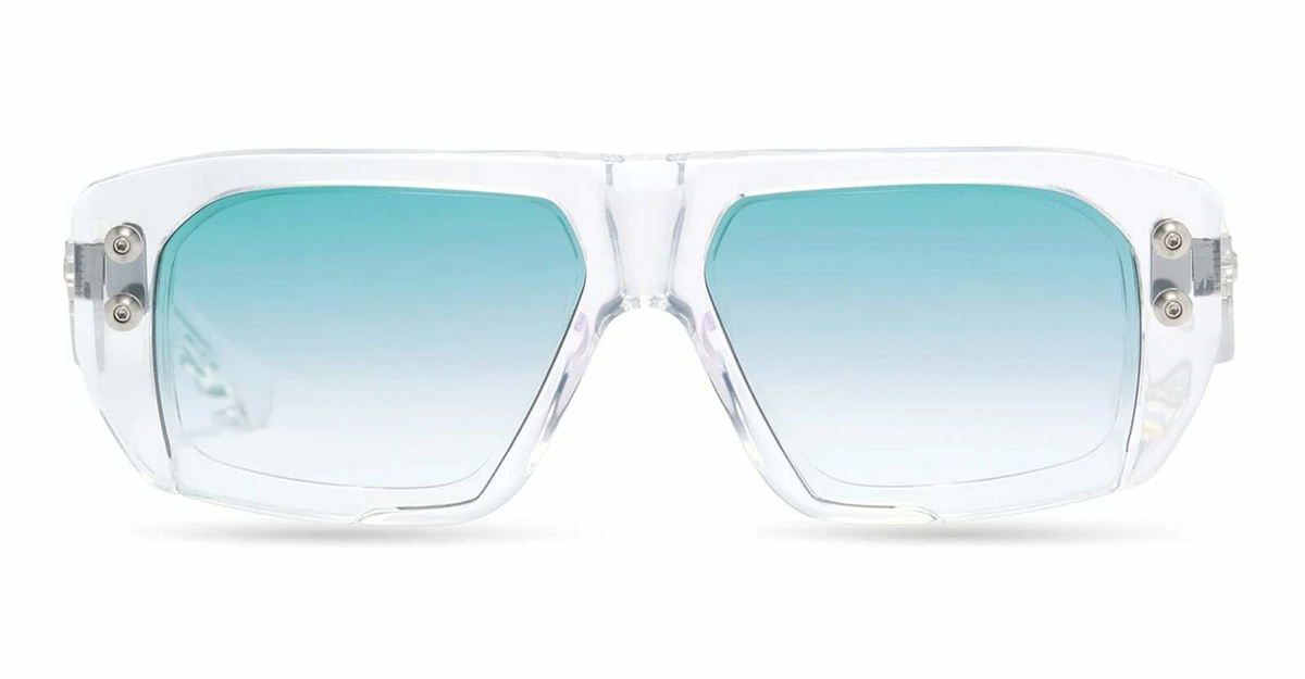 Dita Hypher-1183 - Crystal Clear / Antique Silver Sunglasses