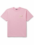 Jacquemus - Noeud Embellished Cotton-Jersey T-Shirt - Pink