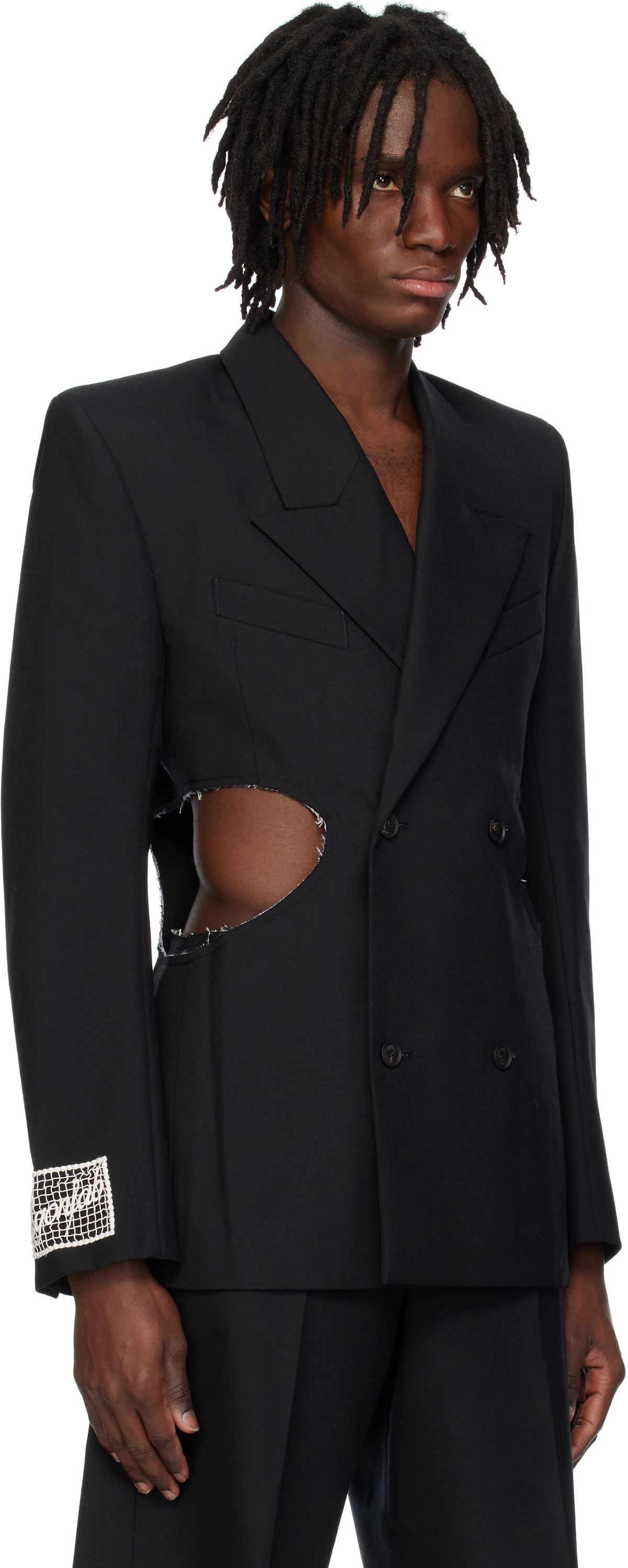 EGONlab Black Openwork Blazer EGONlab