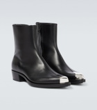 Alexander McQueen Punk leather ankle boots
