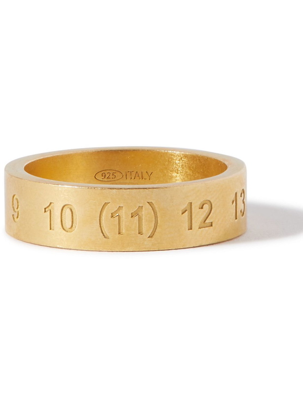 Photo: Maison Margiela - Logo-Engraved Gold-Plated Ring - Gold