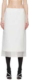 Sportmax White Aceti Midi Skirt