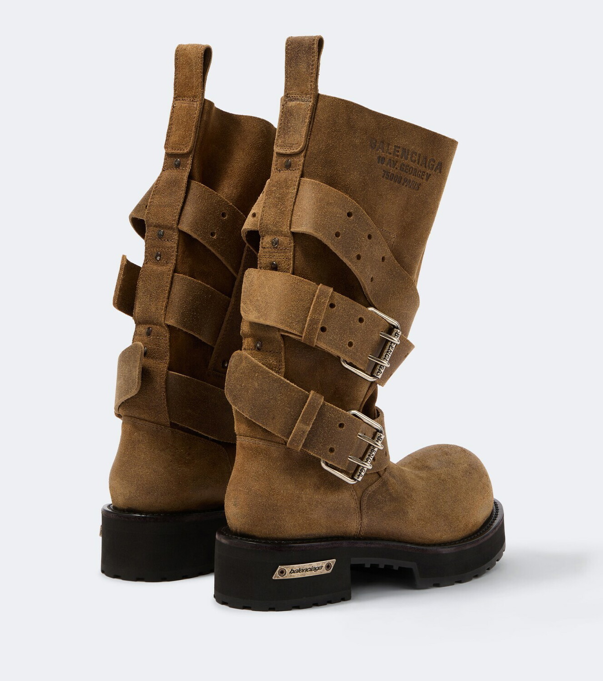 Balenciaga Venom suede biker boots