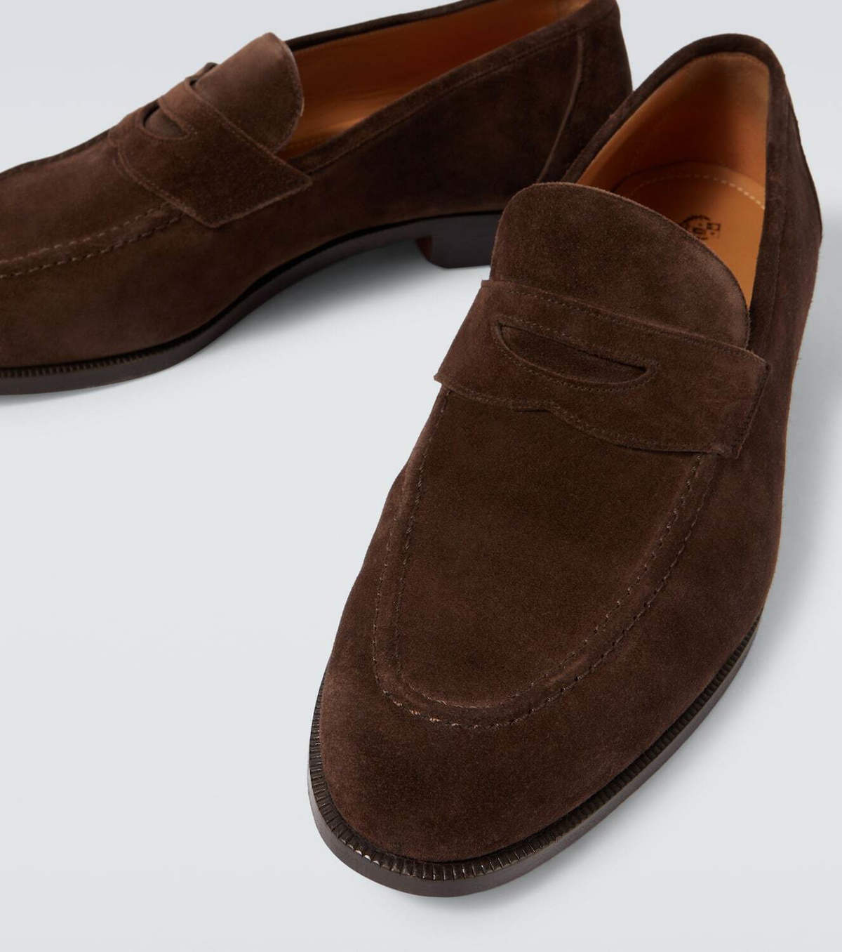 Loro Piana Sergio suede penny loafers