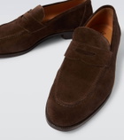 Loro Piana Sergio suede penny loafers