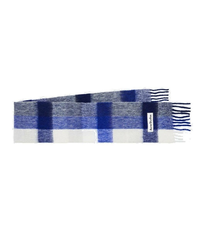 Photo: Acne Studios Checked wool-blend scarf