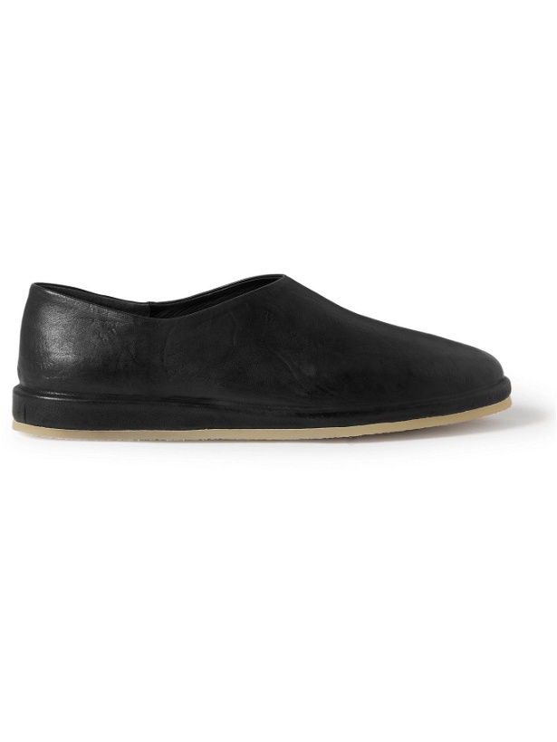 Photo: FEAR OF GOD - Cordovan Leather Mules - Black