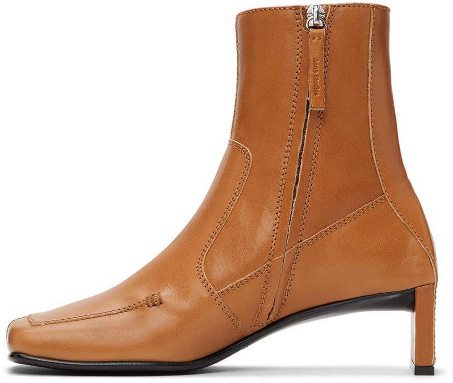 Acne studios leather ankle cheap boots