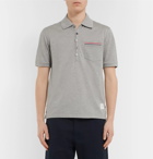 Thom Browne - Mercerised Cotton-Piqué Polo Shirt - Men - Gray