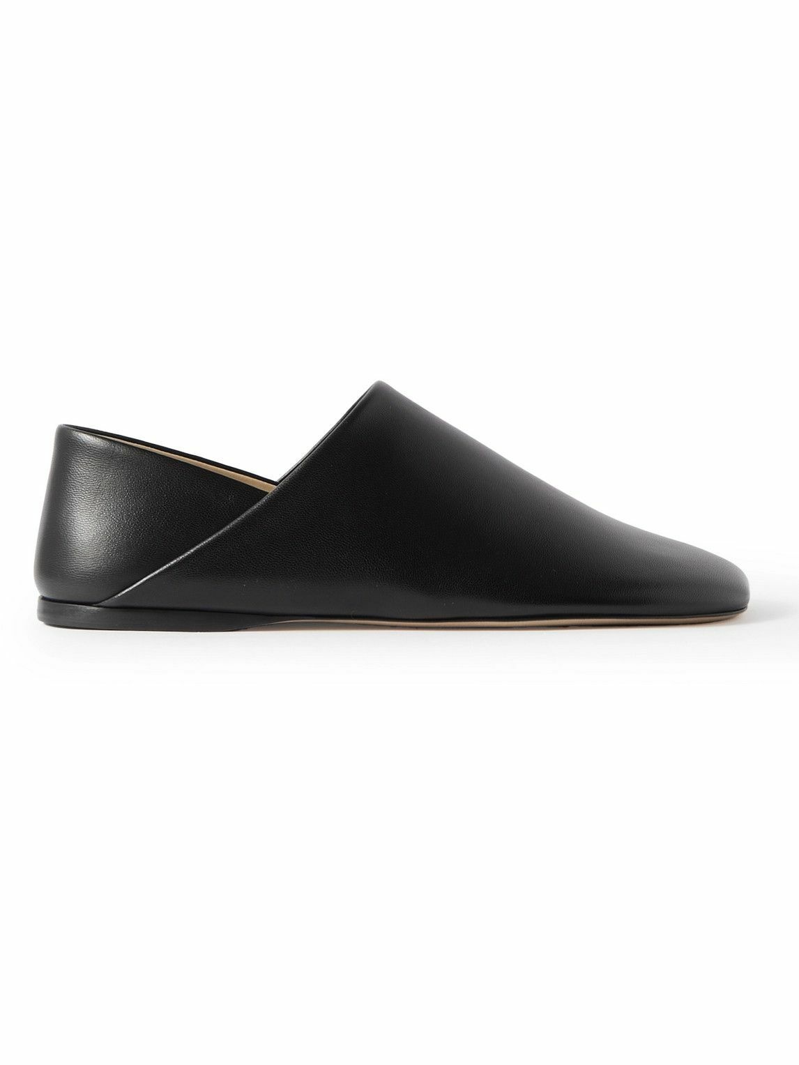 Photo: LOEWE - Toy Collapsible-Heel Leather Slippers - Black