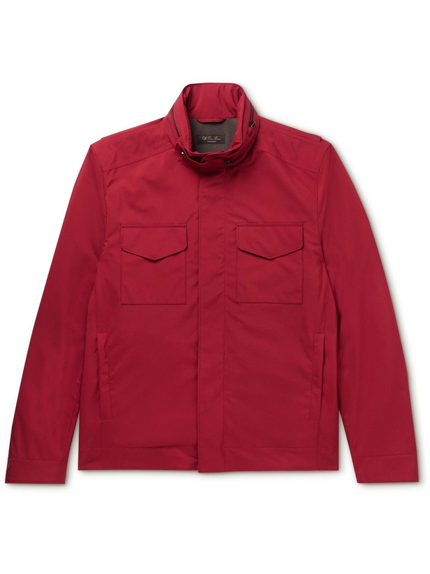 Photo: Loro Piana - Traveller Windmate Storm System Shell Hooded Jacket - Red