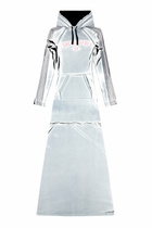 Diesel Hoodie dress with shadowy over print - Dresses Womens in Blue