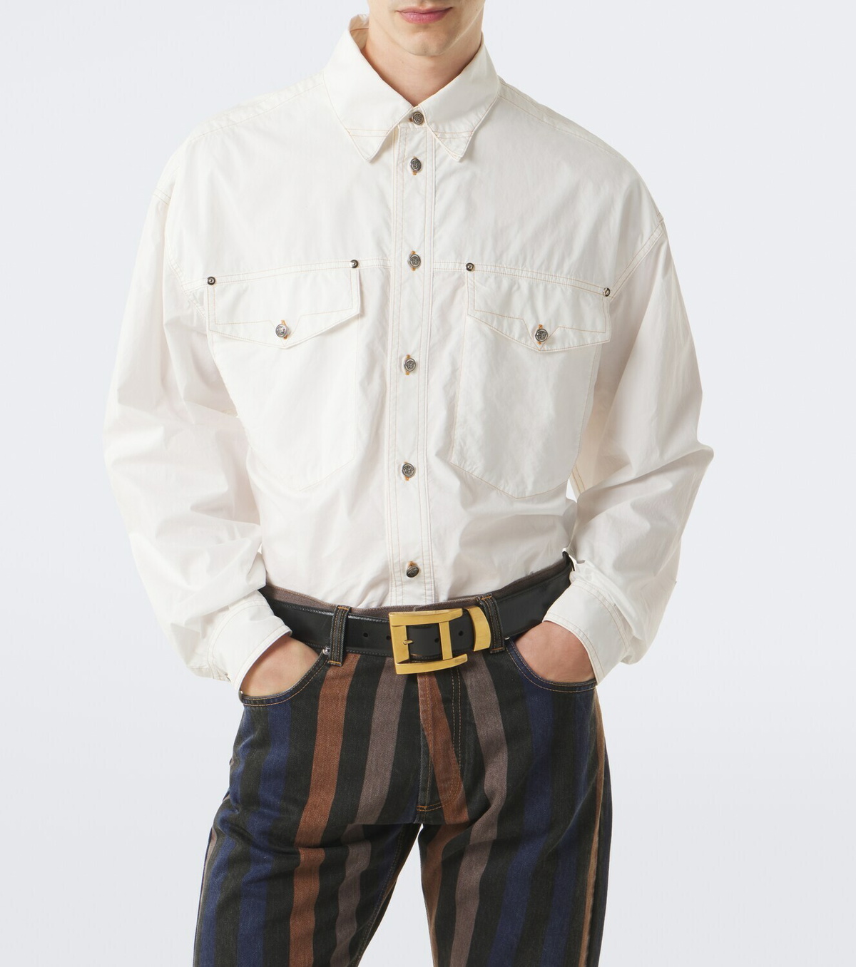 Versace Medusa denim overshirt