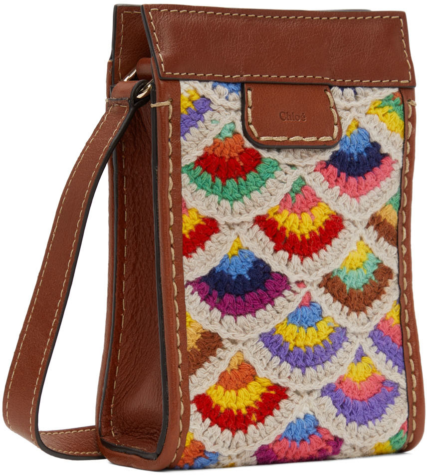 【CHLOE】EDITH PHONE HOLDER Chloé - Edith Sepia Brown Leather Phone Pouch | Mitchell Stores