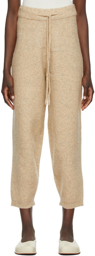 Photo: AMOMENTO Beige Knit Lounge Pants