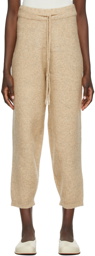 AMOMENTO Beige Knit Lounge Pants