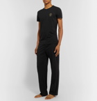 Versace - Stretch Cotton-Blend Pyjama Trousers - Black