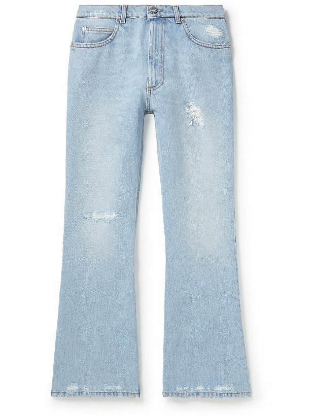 Photo: ERL - Straight-Leg Distressed Jeans - Blue