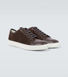 Lanvin DBB1 leather-trimmed suede sneakers