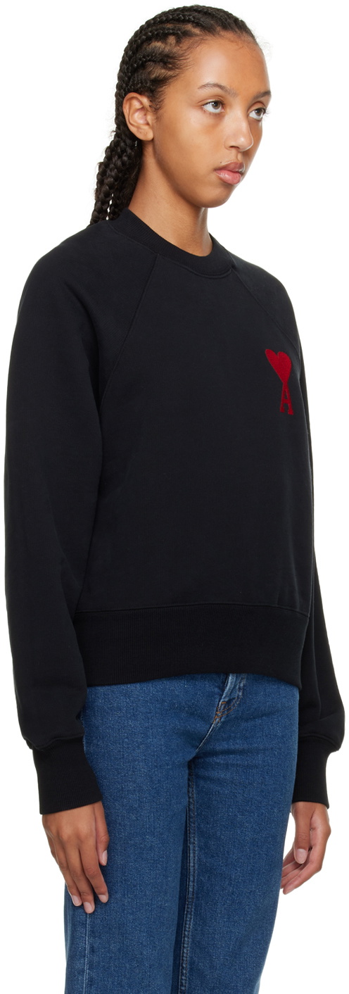 AMI Paris SSENSE Exclusive Black Ami de Cœur Sweatshirt AMI