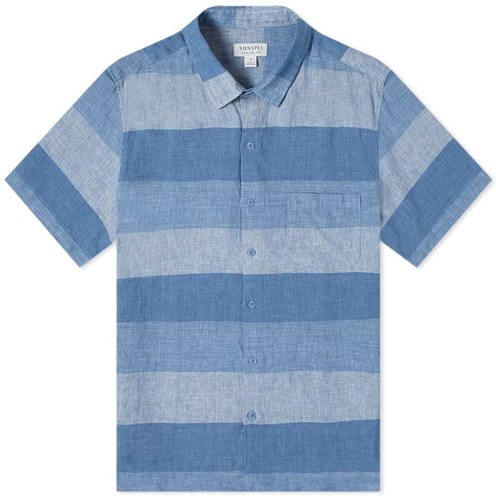 Photo: Sunspel Short Sleeve Striped Shirt