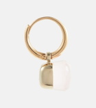 Pomellato - Nudo Petit 18kt rose and white gold earrings with rose quartz
