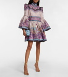 Zimmermann - Celestial silk and linen minidress