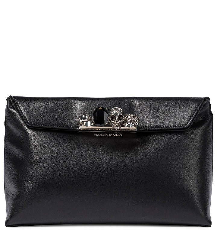 Photo: Alexander McQueen Four Ring leather clutch