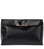 Alexander McQueen Four Ring leather clutch