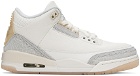 Nike Jordan White Air Jordan 3 Retro Craft Sneakers