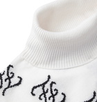 Fendi - Logo-Jacquard Wool Rollneck Sweater - White