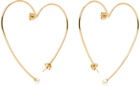 D'heygere Gold Heart Earrings