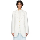 Comme des Garcons Homme Plus White Darge Blazer