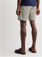 SMR Days - Leeward Wide-Leg Striped Herringbone Cotton Shorts - Neutrals