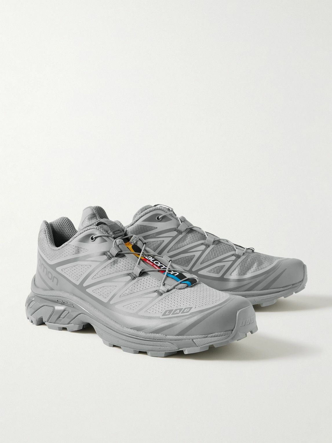 Salomon - XT-6 Rubber-Trimmed Mesh Sneakers - Gray