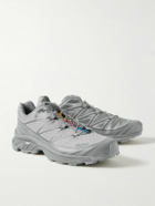 Salomon - XT-6 Rubber-Trimmed Mesh Sneakers - Gray