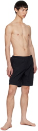 C.P. Company Black Garment-Dyed Swim Shorts