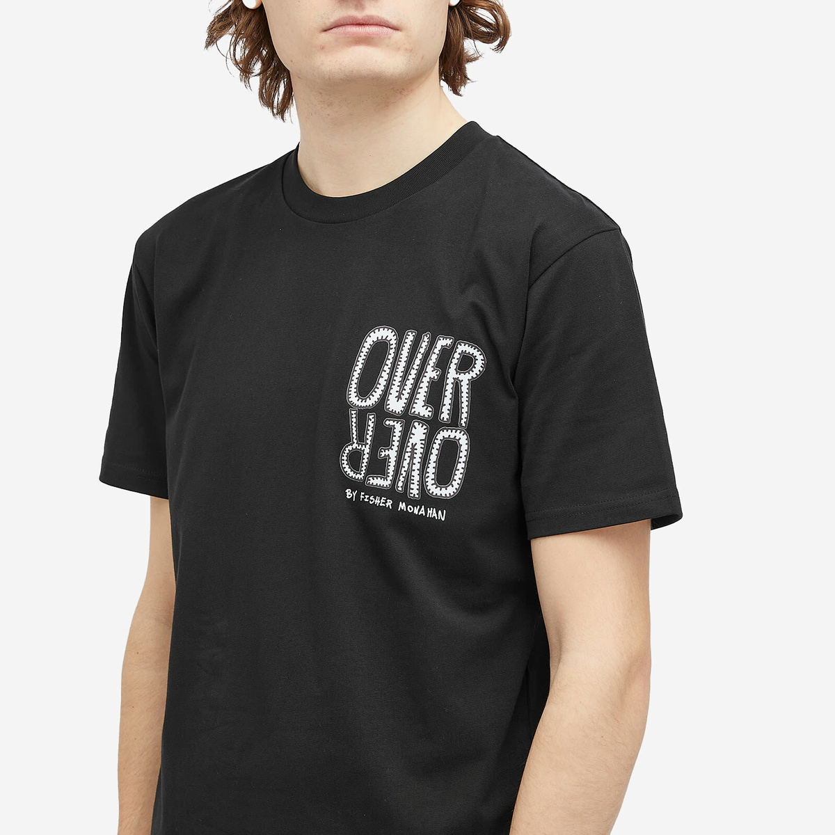 Over Over Men's Mind Body Fisher Easy T-Shirt in Black